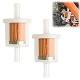 2 Stück Kraftstofffilter, Benzinfilter 8mm, Universal Benzin Flüssigkeitsfilter, Mehrweg...