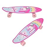 Skateboard Komplett 23×6 Zoll Skateboard Kinder Skateboard Rosa für Mädchen Anfänger Skateboards...