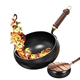 LearnLyrics Antihaft-Pfanne – Bratpfanne, Eisen, kratzfestes, geschmiedetes Kochgeschirr,...