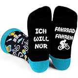 Piroo Lustige Geschenke für Männer Geburtstag Fahrrad Socken Herren Geschenk Papa Lustig Socken...