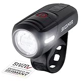 SIGMA SPORT - Aura 45 | LED Fahrradlicht 45 Lux | StVZO zugelassenes, akkubetriebenes Vorderlicht