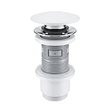 ECOLAM Click Clack Ablaufventil Messing für Waschbecken Bidet mit/ohne Überlauf Stöpsel Pp-Up...