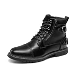 Bruno Marc Herren Motorrad Stiefel Schnürstiefel Klassische Biker Boots Freizeitschuhe mit...