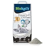 Biokat's Diamond Care Classic Katzenstreu ohne Duft - Feine Klumpstreu aus Bentonit mit Aktivkohle...