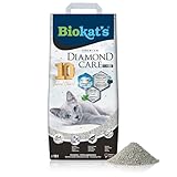 Biokat's Diamond Care Classic Katzenstreu ohne Duft - Feine Klumpstreu aus Bentonit mit Aktivkohle...