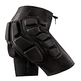 Relaxyee Protektorhose Herren Damen, 3D-Schutz Gepolsterte Kurze Hose für Snowboarding, Skaten und...