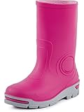 Ladeheid Kinder Mädchen Jungen Gummistiefel Regenschuhe LARB012 (Rosa, 33 34 EU)