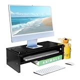 hcreat Computer-Monitorständer, 2 Ebenen, Laptop-Monitorerhöhung mit Stauraum für...
