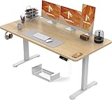 Homall Höhenverstellbarer Schreibtisch 140x70 cm, Schreibtisch Höhenverstellbar, Elektrischer...