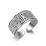 Shawa Damen-Ringe Herren-Ringe Retro Breit Ring Freundschaftsringe Eheringe Verlobungsringe...