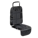 hauck Sit on Me Deluxe, Schwarz - Universal Kindersitzunterlage Autositzschoner 120 x 46 cm, Isofix...
