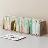 Buchstützen und Organizer, aus Massivholz, kleines Bücherregal für Zuhause, Büro und Wohnheim,...