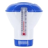 Phefop Schwimmbad -Desinfektionsmittelspender mit Thermometer, 12,5 cm -Tabletten -Feeder für...
