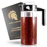 Barista Legends Cold Brew Coffee Maker - 1200ml Glas Kaffeebereiter mit Kunststoff Griff - Optimale...