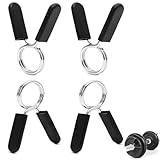 ZORTVUL 4 Stück Hantelstange Federverschluss, 28Mm Hantelklemmen Hantelverschlüsse Stahl...