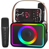 [2025] Karaoke Maschine: Wowstar Karaoke Anlage mit 2 Karaoke Mikrofonen für Erwachsene Kinder -...