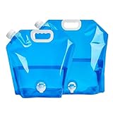 SMYJDMM Wasserkanister Faltbar, 5L/10L Wasserkanister mit Hahn, Wasserkanister Camping Trinkwasser...