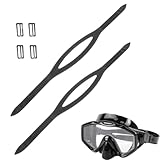 OUDQFCJ 2 x Silikon-Tauchmaskenband, universelles Maskenband, Schwimmbrille, Silikonband, Stirnband,...