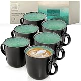 SÄNGER Fiji | Kaffeebecher 6 Personen, Steingut Kaffeetassen Set 6er, Tassen Set Teetasse Set...