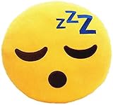 JABALUX 40cm Emojis Kissen Meeresschlaf ZZZ Lächeln Kissen Emoticon Gesicht Schlafen ZZZ Großes...