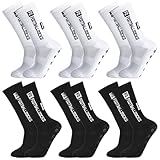 Apricitie 6 Paare Fußball Socken Männer, Fußball Sportsocken Anti-Rutsch Fussball Socken...