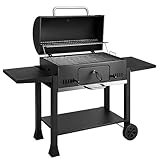 Holzkohlegrill (Grillwagen), Grillwagen Standgrill, Holzkohlegrill Mit Deckel, Verstellbarer...