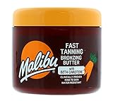 Malibu Fast Tanning Körperbutter mit Beta-Carotin, wasserfest, zur Bräunung, 300 ml