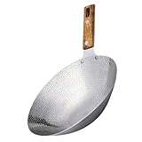 Zerodeko Edelstahl Grillplatte Küchenkochgeschirr Metall Wok Mit Griffen Wok Für Öfen Grillen Wok...