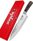 Sagushi Asami Sehr Scharfes Küchenmesser 20cm Klinge Chef Knife Fleischmesser Extrem Scharf Santoku...