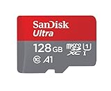 SanDisk Ultra microSDXC UHS-I Speicherkarte 128 GB + Adapter (A1, Class 10, U1, Full HD-Videos, bis...