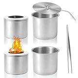 6 Stück Bioethanol Brennertopf Ethanol Brennkammer Set Edelstahl Ethanol Brenner Inkl...