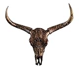 MichaelNoll Stierkopf Bullenkopf Bullenschädel Geweih Hörner Stier Wanddekoration Polyresin Riesig...