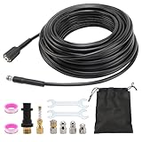 diceevil Rohrreinigungsschlauch Set 30m, Abflussreinigungsschlauch mit 5 Düsen und 1 Adapter, 400...