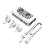 BESTEK 200W Spannungswandler mit 4 USB Reiseladegerät 110v auf 230v Reiseadapter Stromwandler mit...