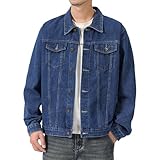 Klassische Herren-Jeansjacke mit Revers, schmale Passform, Trucker, Cowboy-Jacke, Tasche, lässig,...