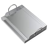 Onlyfire Universal BBQ Edelstahl Plancha Grillplatte Griddle für Holzkohle Grillwagen, Gasgrill und...