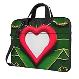 FWJZDSP Valentinstag-Liebe-Laptoptasche, stoßfest, stilvolle Laptop-Handtasche für einzigartigen...