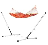LA SIESTA® Alisio Hängematte mit Stab & Stahlgestell, Wetterfeste Hängematte mit Gestell,...