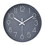 jomparis 30cm Lautlos Wanduhr Funk Modern Analoge ohne Ticken Funkuhr Einfach zu Lesen für...