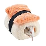 Bkljkf Nest für Hamster, Kuschelhöhle in Form von Sushi, niedlich, für Tiere – Warmes Haus,...
