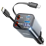 Gritin 4 in 1 Zigarettenanzünder USB C 69W Auto Ladegerät Adapter Kfz, Camping Wohnmobil Auto...