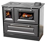 Kaminofen mit Backfach und Herdplatte 4012 Anthrazit Holzofen 8 kW Holz Ofen Mehrfachbelegung Kamin...