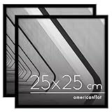 Americanflat Bilderrahmen 25x25 cm aus Kunststoff (2er Pack) - Bilderrahmen quadratisch 25x25 cm mit...