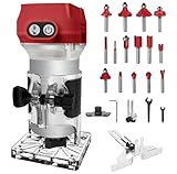 Akku Oberfräse kompatibel mit Milwaukee 18V Akku, 800W Bürstenloser Kantenfräser tragbarer...