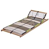 DaMi Relax Hochwertiger Lattenrost 80x200cm | 7-Zonen Lattenrost aus Buche mit verstellbarem...