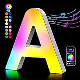 LED Buchstaben Lichter Alphabet, Led Leuchtbuchstabe Farblich Veränderbar mit USB-Netzteil,...