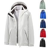 JIANGML 2025 Damen Outdoor Jacke 3-in-1 Regenjacke mit Softshelljacke Leichte Übergangsjacke...