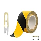 agogue 2 Stück 50m Reflektierendes Klebeband, Absperrband Klebeband Schwarz Gelb Selbstklebend...
