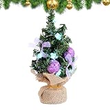 Kleiner Weihnachtsbaum mit Lichtern | Miniatur-Tisch-Weihnachtsbaum mit Stern | Tischaufsätze,...