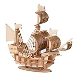 Holzschiff Modelle DIY Holzpuzzle Bausatz 3D Puzzle Holzbausatz Schiffsmodell Segelschiff...